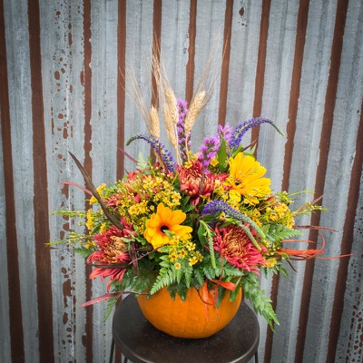 Fall Centerpiece - Real Pumpkin from Marion Flower Shop in Marion, OH